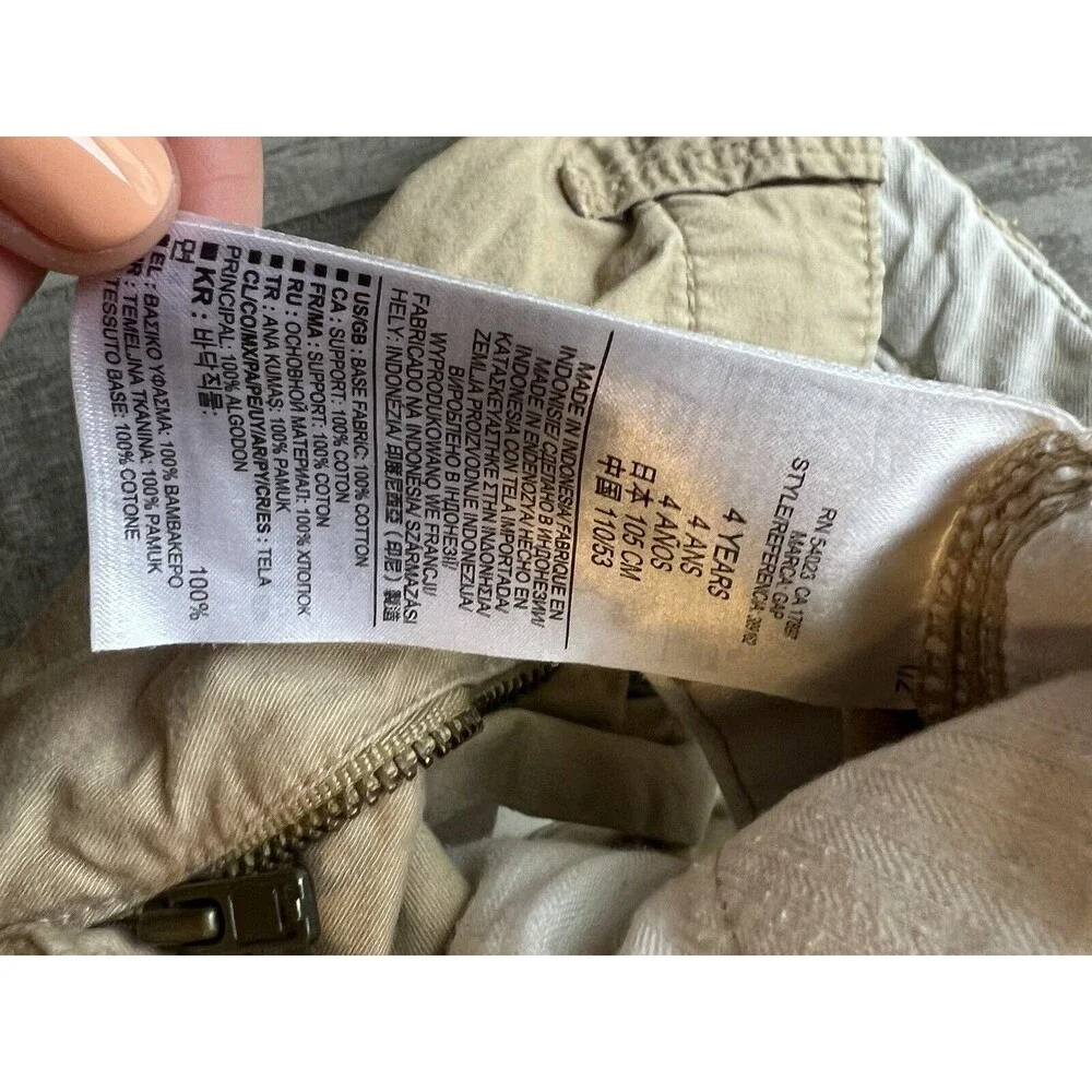 BABY GAP Toddler Boy Cargo Shorts Khaki Tan Beige Casual Everyday School 4T 4..